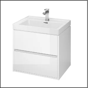 Тумба з умивальником біла