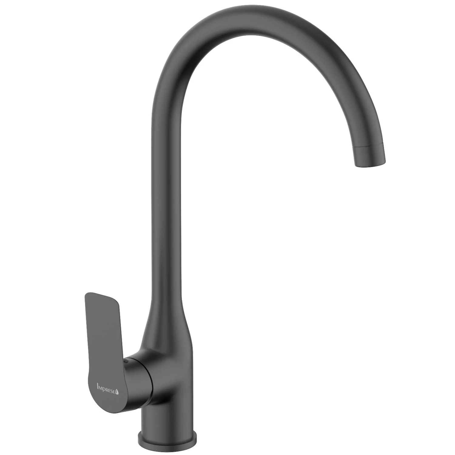 Змішувач  латунний для кухні KUCERA, чорний матовий  IMPRESE