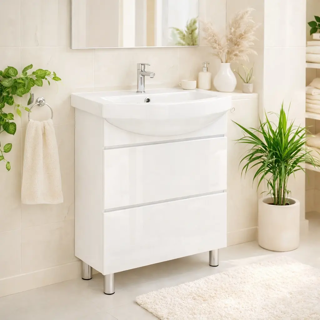 Біла тумба для ванної TOFT-XO RJ