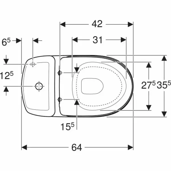 Унітаз-компакт Kolo Solo 3/6 косий злив дюропластове сидіння Soft Close
