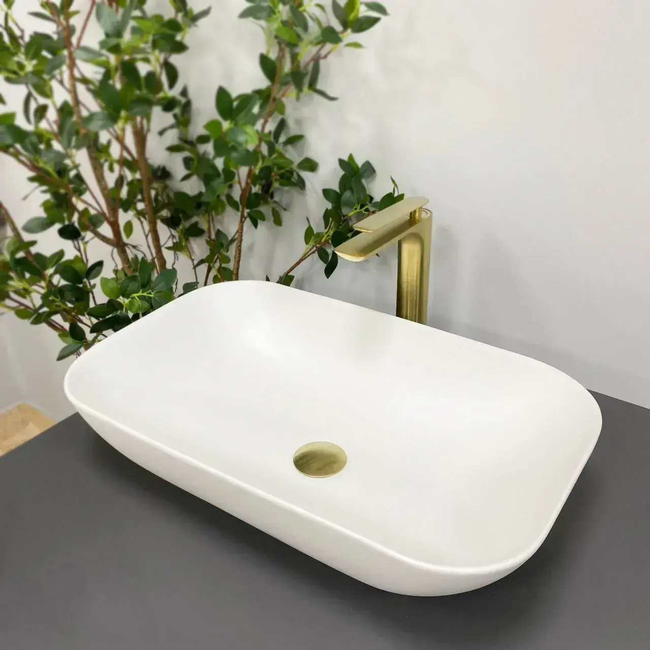 Умивальник VBI AVEZZANO WHITE MATT накладний купити Черкаси