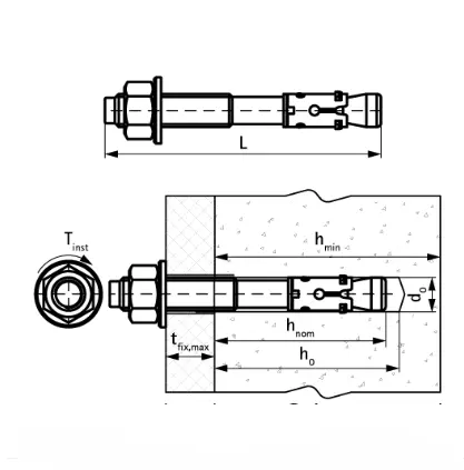 Анкер розпірний Walraven M8 WTB7 для монтажних систем