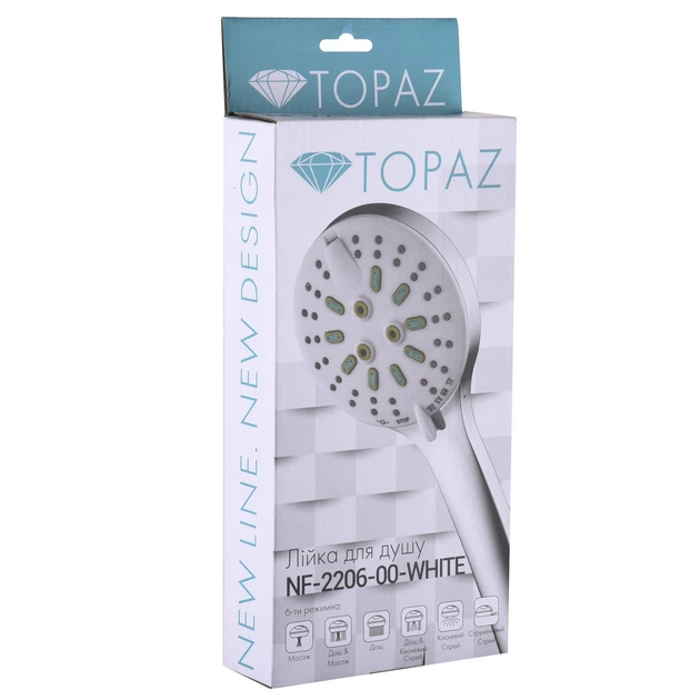 Душова лійка Topaz NF-2206-00-White купити Черкаси