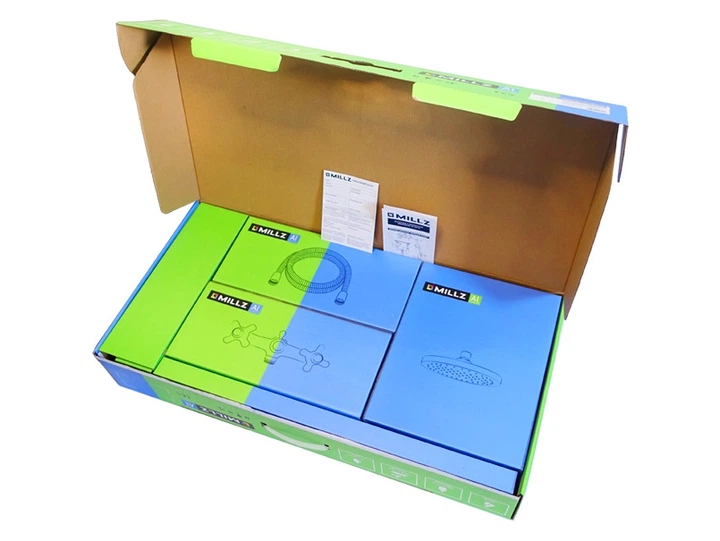 Тропічний душ MILLZ чорний (на 3 функц.)