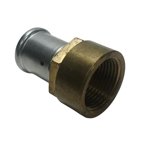 Муфта під прес нікельована латунь 26 х 1'' внутрішня різьба купити Черкаси